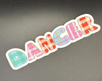 Plaid Dancer Car Decal – Dance Lover Vinyl Sticker