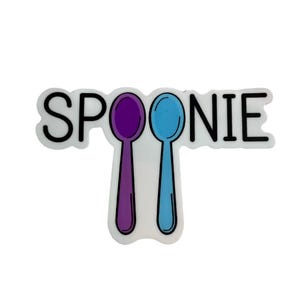 Spoonie Chronic Illness Vinyl Sticker, 3&quot; x 2&quot; Decal for Chronic Illness Awareness, Empowering Design