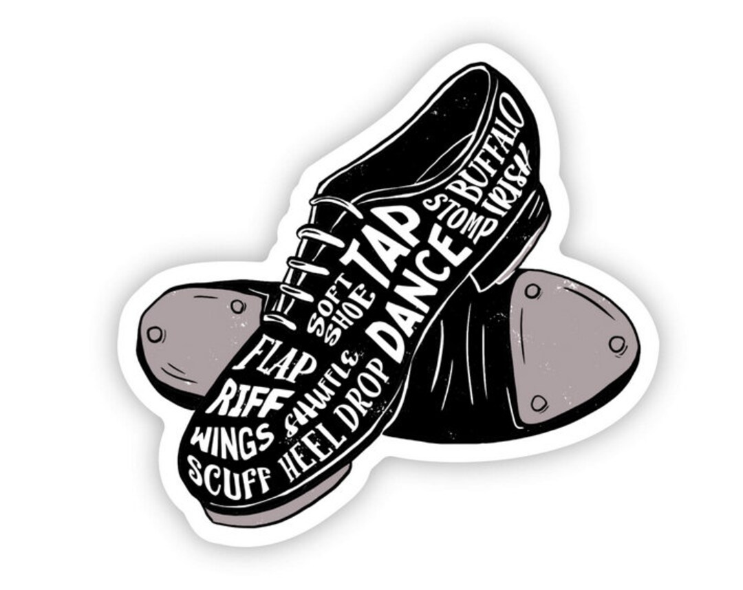 Tap Shoe Vinyl Sticker, Vinyl Decal, Laptop Sticker, Dance Sticker