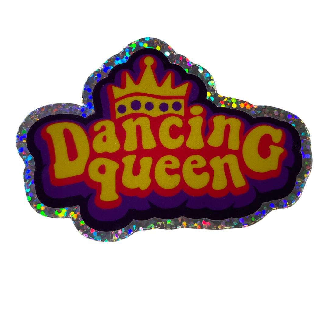 Glitter Dancing Queen Vinyl Sticker - Gift for Dancers - Etsy