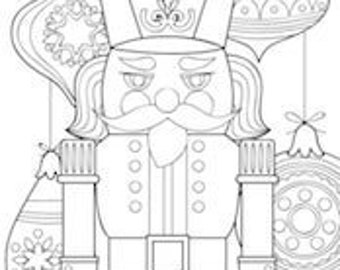 Printable Nutcracker Coloring Page, PDF Coloring Page, Instant Download, Fun Activity for Kids