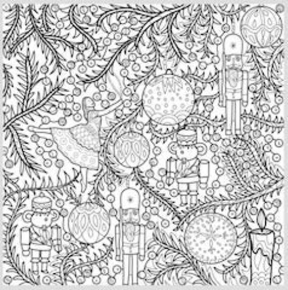 Download 2 Printable Coloring Pages Zentangle Coloring Book Nutcracker Etsy