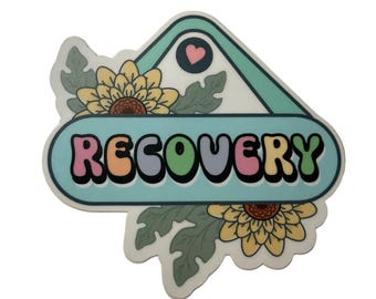 Mirror Affirmation Decal – “Recovery” Mental Health Sticker, Healing & Growth Reminder
