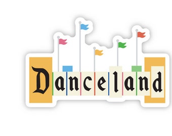 Sticker en vinyle Danceland, Sticker en vinyle, Sticker pour ordinateur portable, Sticker de danse, cadeaux pour danseurs, cadeaux de ballet