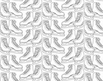 Figure Skating Printable Coloring Page, Zentangle Design, Ice Skating Coloring Page, Instant Download