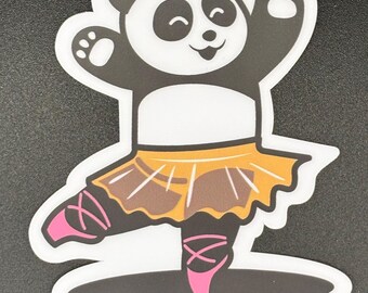 Ballet Panda Sticker: Dancing Panda in Tutu - Gift for Dancers