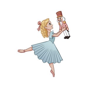 Clara and the Nutcracker Sticker – 3.6” x 4.5” – Choice of Three Hair Colors