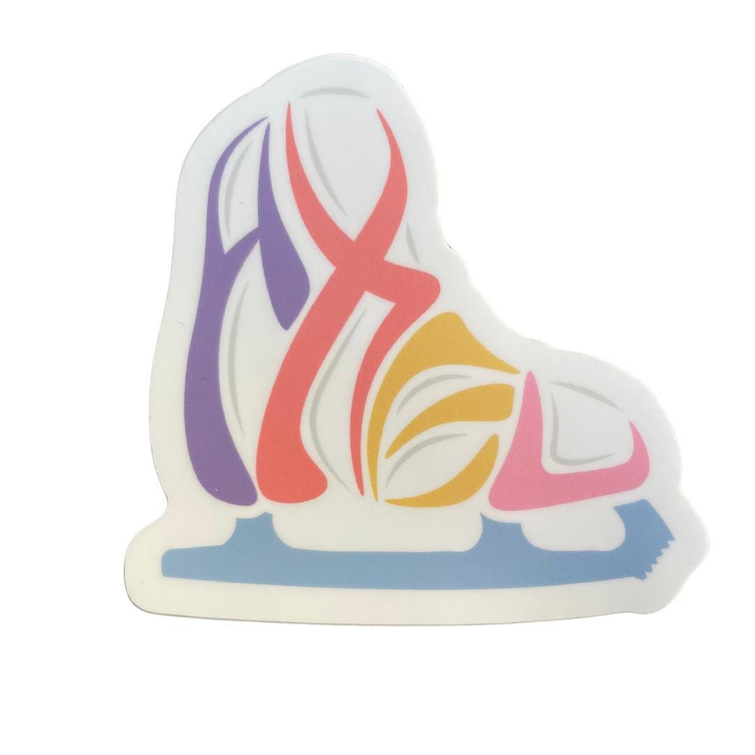 Axel Ice Skate Vinyl Sticker: Abstract Figure Skating Art - Etsy