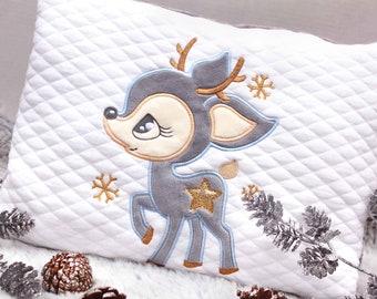 Embroidery file "Winter Kitz" 18x30 embroidery files application deer deer embroidery patterns winter snowflake snowflakes snow kitz animals