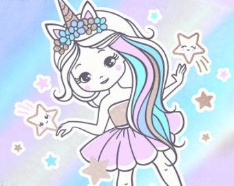 Plotter file &quot;Unicorn Girl&quot;