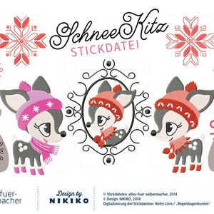 Embroidery file set SchneeKitz *small set*