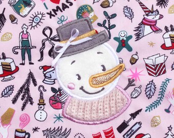 Embroidery file "Snowman" Appli + Satinappli 10*10