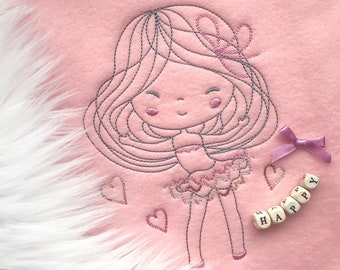 Embroidery file "Happy Girl" 13*18