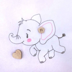 Embroidery file &quot;Elephant - FlyAway&quot; Doodle + Appli 10*10