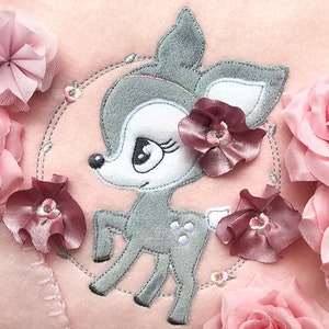 Embroidery file &quot;Kitz Blumen&quot; Doodle / Appli 13*18