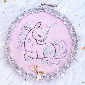 Embroidery file &quot;Unicorn Magic&quot; 10x10 unicorn star appliqué girl doodle embroidery files embroidery patterns embroidery files cute