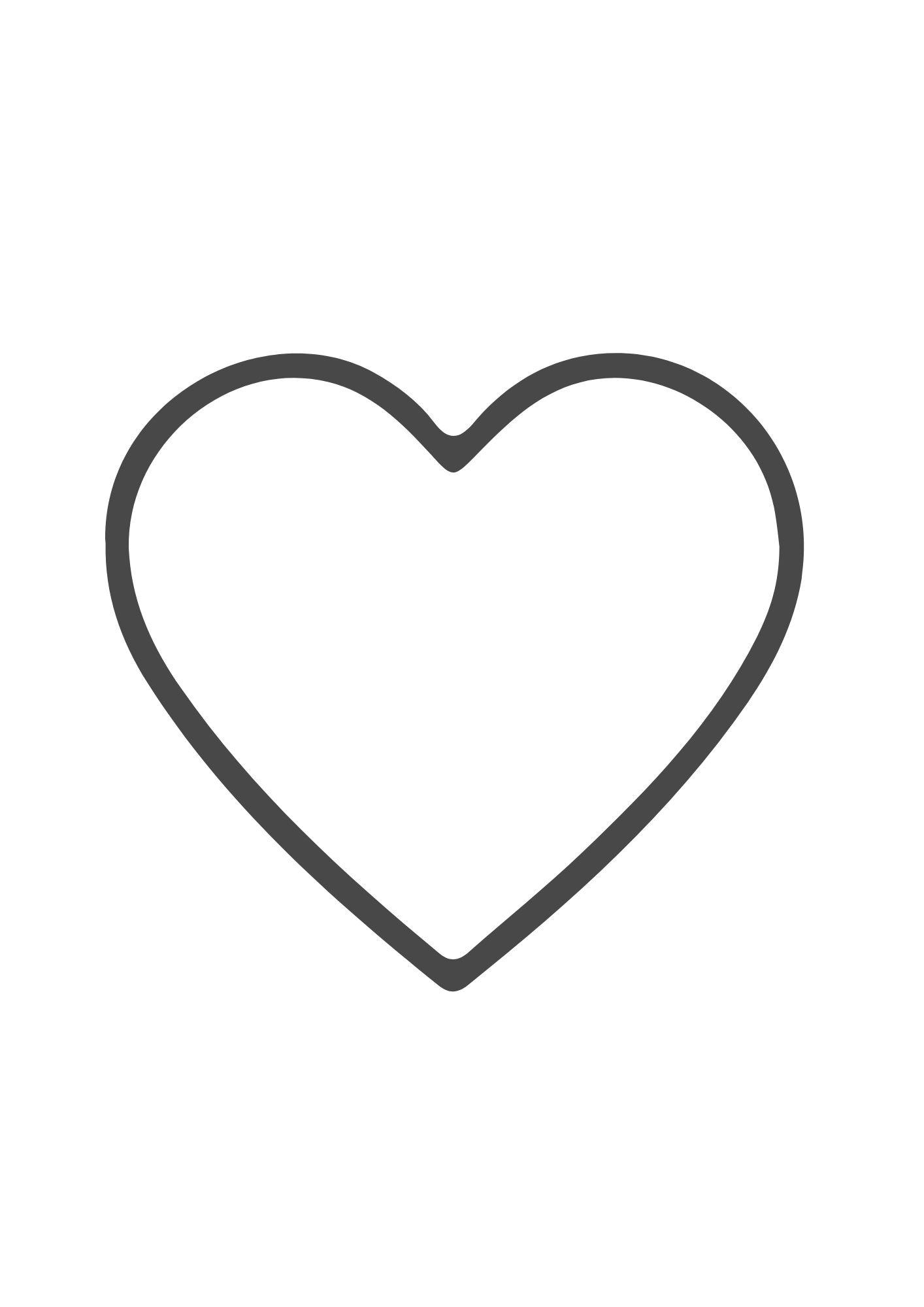 Heart Outline Templates (large and Small) DIY Crafts (printable PDF