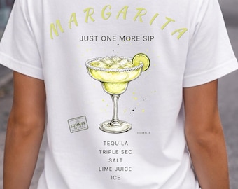 Margarita Shirt - Cocktail Recipe Tee - Summer Series T-Shirt - Vision Mixology Lab - Bartender Gift - Margarita edition - limited recipe
