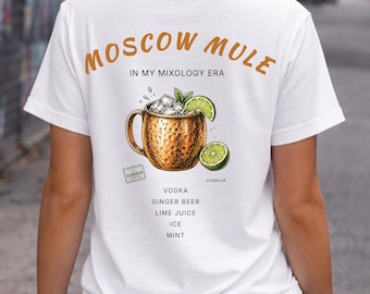 Moscow Mule Shirt, Cocktail Recipe Tee, Summer Series T-Shirt, Mixology Graphic Tee, Bartender Gift, Vodka Drink Shirt, Vision Mixology lab