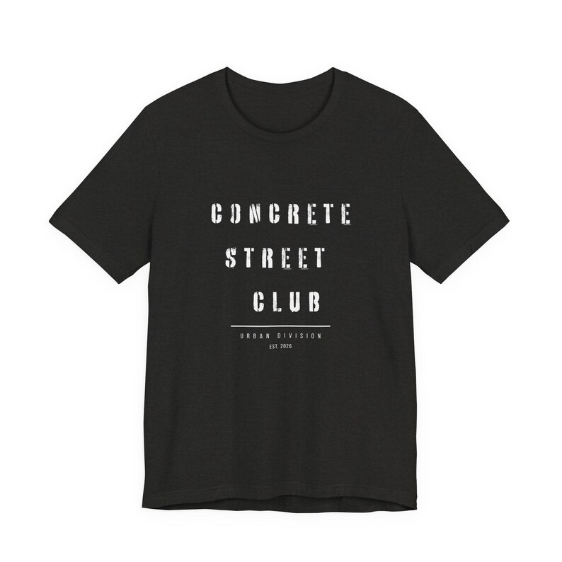 Concrete Street Club T-Shirt, Urban Streetwear Tee, Minimal Graphic Shirt, EST 2026 Clothing, City Style Tee, urban streetwear image 11