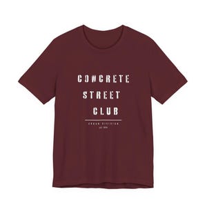 Concrete Street Club T-Shirt, Urban Streetwear Tee, Minimal Graphic Shirt, EST 2026 Clothing, City Style Tee, urban streetwear image 8