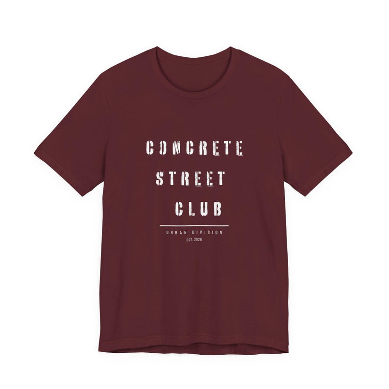 Concrete Street Club T-Shirt, Urban Streetwear Tee, Minimal Graphic Shirt, EST 2026 Clothing, City Style Tee, urban streetwear image 8