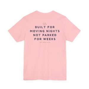 Built for moving nights Tee - Off Grid Shirt | Minimal Camper Van Life Shirt | Poster Tee | Camping Quote Graphic | Outdoor Nomad Apparel image 16