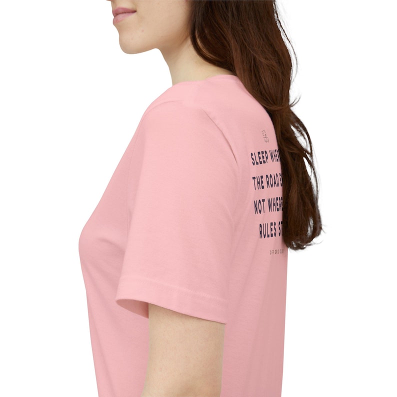 Sleep where the road ends - Off Grid Shirt | Minimal Camper Van Life T-Shirt | Road Trip Manifesto | Wild Camping | Outdoor Nomad Apparel image 12