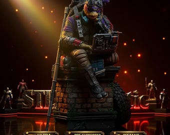 Donatello Tech Ninja Turtle Statue Bust | High Detail 3D Print Model (STL Download)