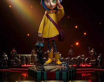 Coraline Button Eye Scene STL Statue | Dark Fantasy Diorama (Digital STL File)