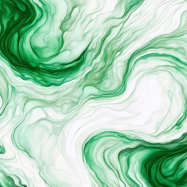 Set of 5 Green White Swirl Background Digital Download} Local Seller