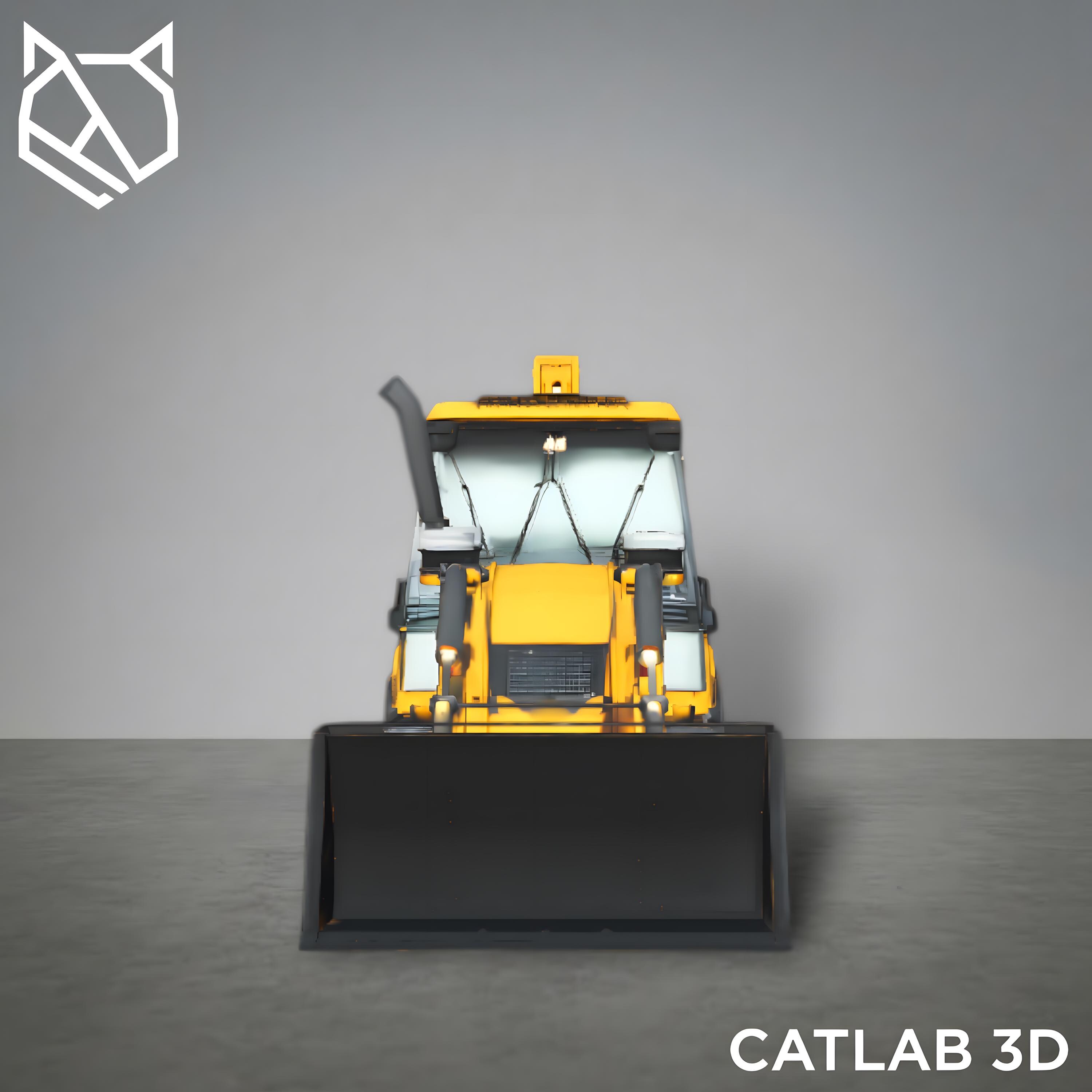 Backhoe Loader STL | 3D Printable Construction Machine | Heavy ...