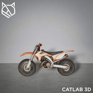 Enduro-Motocross STL / Moto fuoristrada / Modello di moto da cross stampabile in 3D / File digitale