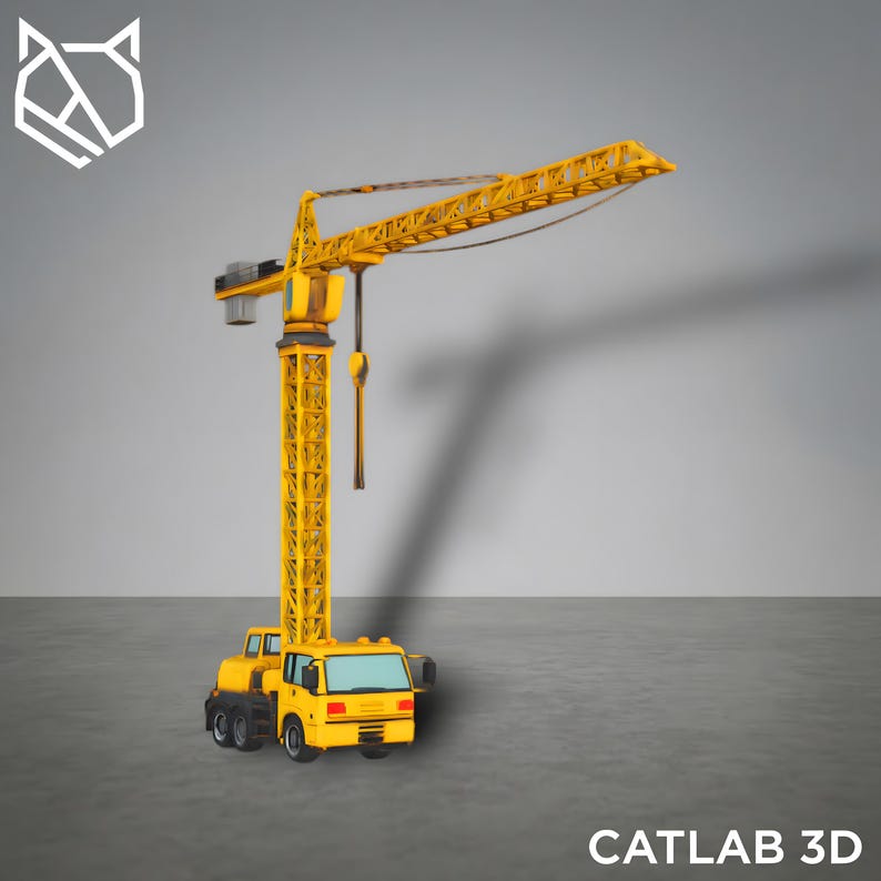 Crane Tower Mobile STL | 3D Printable Construction Machine | Heavy ...