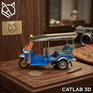 Tuk Tuk STL | 3D Printable Auto Rickshaw Model | Vehicle File | Digital Download