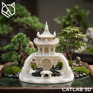 Tempio di Luce Fluttuante STL / Santuario Celeste Fluttuante / Diorama Fantasy Stampabile in 3D