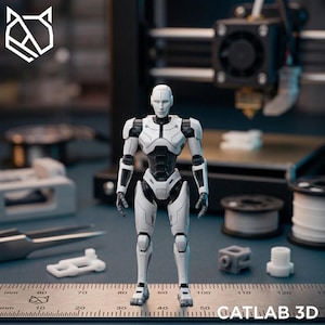 Humanoid Sci-Fi Robot – 3D Printable STL Model | Futuristic Android Figure