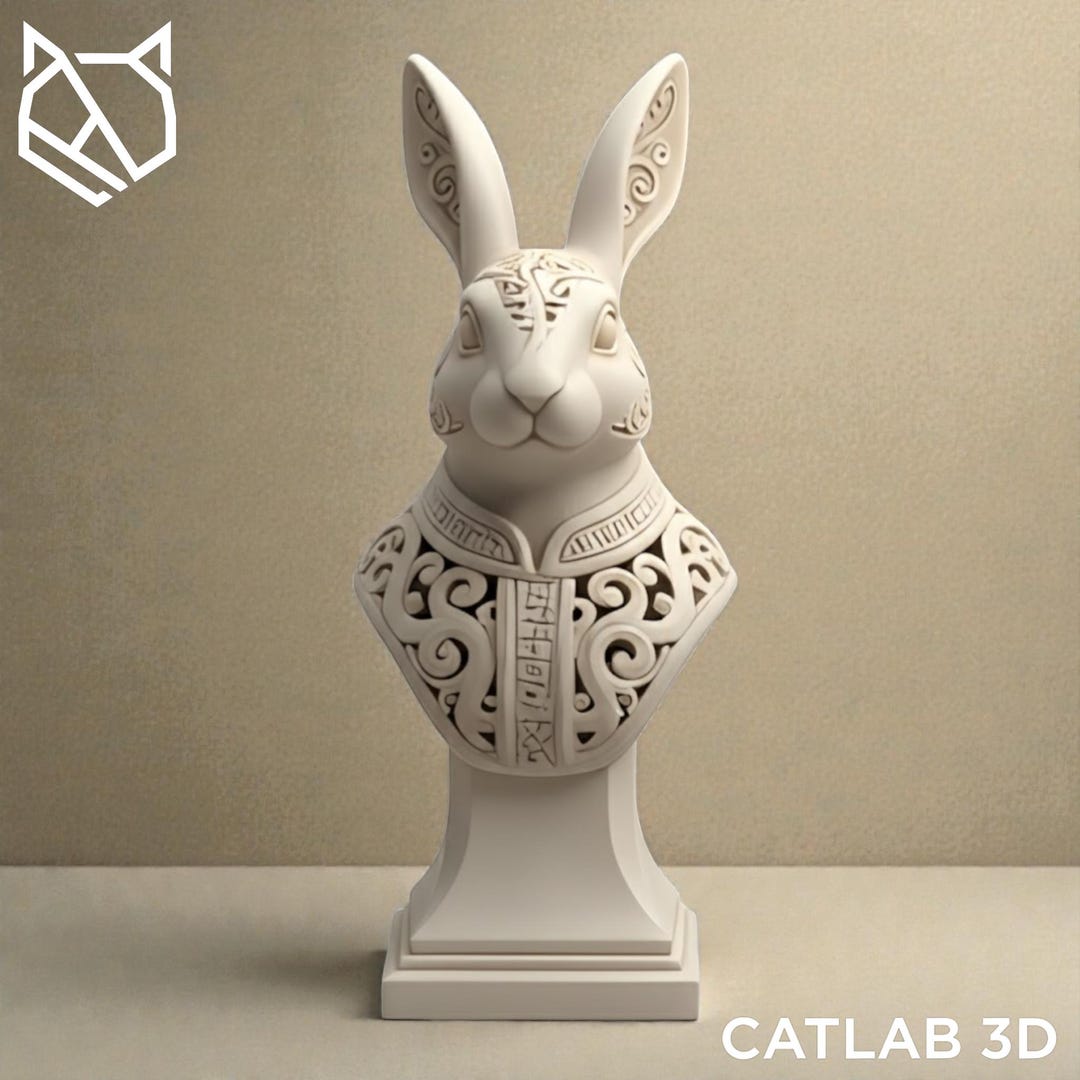 Rabbit: Filigree Chinese Zodiac STL I Digital Sign Sculpture I 3D ...
