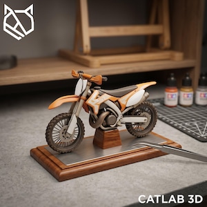 Enduro-Motocross STL | Offroad Motorcycle | 3D Printable Dirt Bike Model | Digital File