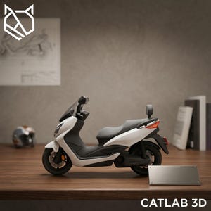 Modelo de scooter STL / Modelo de motocicleta scooter imprimible en 3D / Archivo digital
