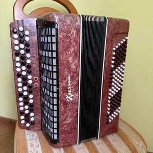 Bayan Kreminne, chromatic accordion 120 basses, made in Ukraine, folk music institute