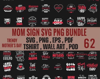 Mom Sign SVG PNG, mothers day gift, Anti Social Mom Quotes, Cool Moms Club, Mama Vibes Tshirt, Crazy Proud Dance Mom Tee,Boho Floral clipart