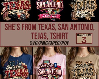 Shes From Texas San Antonio Tejas PNGBundle,Mothers day gift,Retro Leopard Country Graphic,I Can tell Western Cowgirl,Independenceday Shirt
