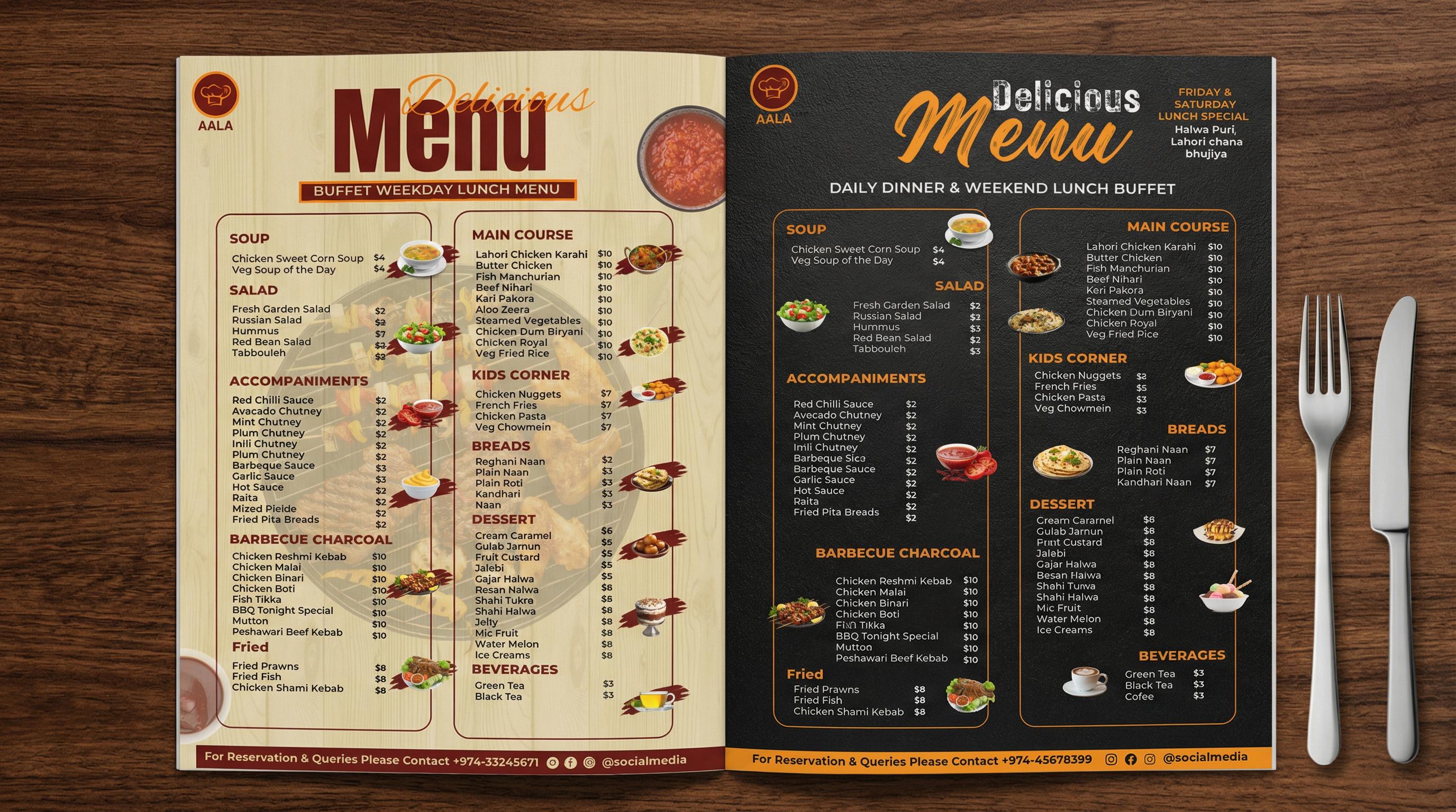 DIY TV Digital Menu Board Template Bundle, Restaurant Menu Canva ...