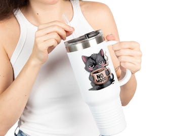 Cat 'No Mood' Mug 40oz Travel Mug | Insulated Thermos