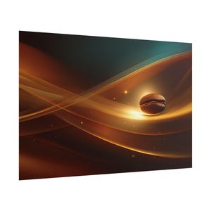 Coffee Bean Abstract Waves Rolled Poster Series No.5 | Modern Coffee Art Wall Decor image 17