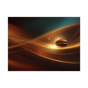 Coffee Bean Abstract Waves Rolled Poster Series No.5 | Modern Coffee Art Wall Decor image 19