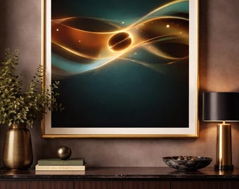 Serie di poster "Chicchi di caffè luminosi" n. 4 / Poster arrotolato / Arte astratta del caffè