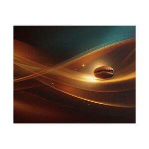 Coffee Bean Abstract Waves Rolled Poster Series No.5 | Modern Coffee Art Wall Decor image 18
