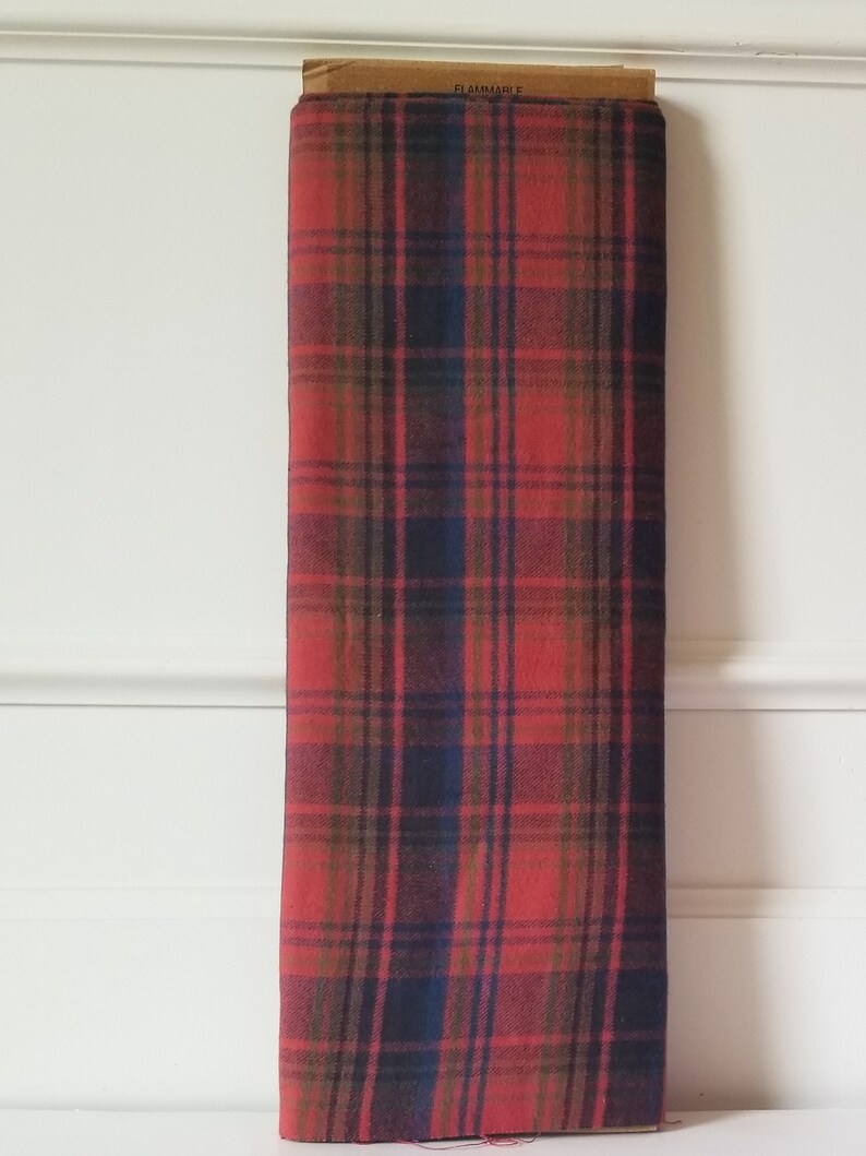 Rust scarf fabric woven flannel shirt fabric By the Yard Brushed Cotton@ Plaid Flannel and Blue plaid Olive